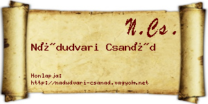 Nádudvari Csanád névjegykártya